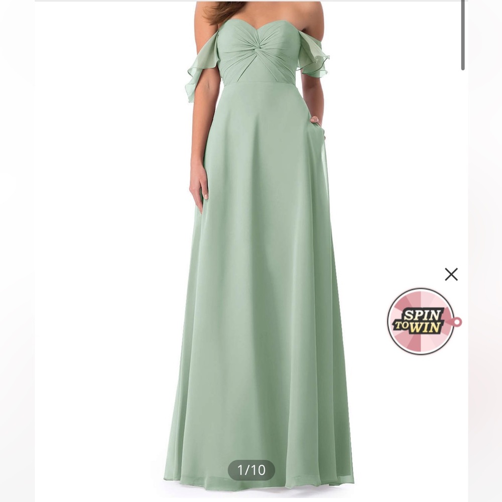 Azazie Juna Bridesmaid Dress in Color Agave